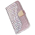 Croco Bling Samsung Galaxy A20e Lompakkokotelo - Hopea