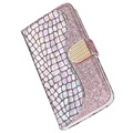 Croco Bling iPhone 11 Lompakkokotelo - Hopea