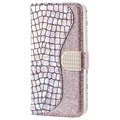 Croco Bling Series iPhone 13 Pro Lompakkokotelo