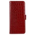 Crocodile Samsung Galaxy A14/A14 5G Lompakkomallinen Nahkakotelo kanssa RFID - Punainen