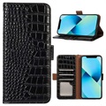 Crocodile Nothing Phone (1) Lompakkomallinen Nahkakotelo kanssa RFID - Musta