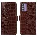 Nokia G42 Crocodile Lompakkomallinen Nahkakotelo kanssa RFID