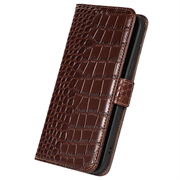 Nothing Phone (2) Crocodile Lompakkomallinen Nahkakotelo kanssa RFID - Ruskea