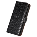 Crocodile Motorola Moto G53 Lompakkomallinen Nahkakotelo kanssa RFID - Musta