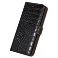 Crocodile Nokia C21 Plus Lompakkomallinen Nahkakotelo kanssa RFID - Musta