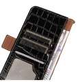 Crocodile OnePlus Ace, OnePlus 10R Lompakkomallinen Nahkakotelo kanssa RFID - Musta