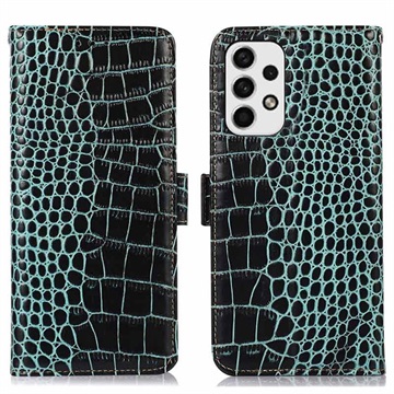 Crocodile Samsung Galaxy A33 5G Lompakkomallinen Nahkakotelo kanssa RFID