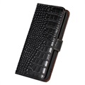 Crocodile Samsung Galaxy M33 Lompakkomallinen Nahkakotelo kanssa RFID - Musta