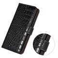 Crocodile Samsung Galaxy Xcover6 Pro Lompakkomallinen Nahkakotelo kanssa RFID - Musta