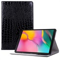 Samsung Galaxy Tab S5e Nahkakotelo - Krokotiili - Musta