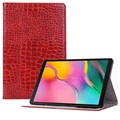Samsung Galaxy Tab S5e Nahkakotelo - Krokotiili - Punainen