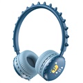 Suloinen Dinosaurus Stereo Lasten Kuulokkeet Y18 - 3.5mm - Sininen
