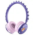 Suloinen Dinosaurus Stereo Lasten Kuulokkeet Y18 - 3.5mm - Violetti