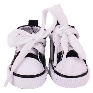 Söpö Mini Lace-Up Sneakers for Labubu 17cm - Musta