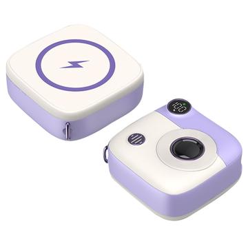 Söpö Mini PD 10000mAh langaton tehopankki E49 - 20W - violetti