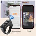 D01 Pro Bluetooth Fingertip Video Controller Tiktok Short Video Page Flipping Device Music Media Smart Clicker - Musta