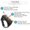 D01 Pro Bluetooth Fingertip Video Controller Tiktok Short Video Page Flipping Device Music Media Smart Clicker - Musta