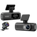 D191 MAX -kaksoisautokamera - 4K edessä, 1080p takana, WiFi, yönäkö - musta