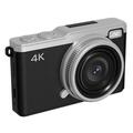 D72 Kannettava digitaalinen 4K-kamera, 16-kertainen zoom, 32 Gt:n muistikortti - musta