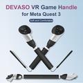 DEVASO Kahvan jatkokahva Meta Quest 3 VR Headset Golf Game -golfpelin kahvan lisävarusteet - Musta