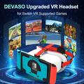 DEVASO VR-kuulokkeet Nintendo Switch -pelikonsolille Lämmönpoisto muovinen otsapanta VR-lasit - valkoinen / sininen