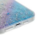 Dfans Starlight Glitter iPhone 14 Hybridikotelo - Sininen