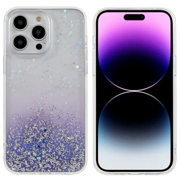 Dfans Starlight Glitter iPhone 14 Pro Max Hybridikotelo - Violetti