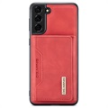 DG.Ming M2 Samsung Galaxy S21 5G Hybridikotelo Lompakolla - Punainen