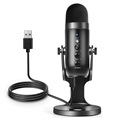 DLDZ JD-900 USB-Kondensaattorimikrofoni Pop-suodattimella ja Jalustalla