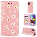 Daisy Pattern Sarja Samsung Galaxy A51 5G Lompakkokotelo