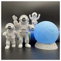Koristeelliset Astronauttihahmot Kuulampulla - Hopea / Sininen