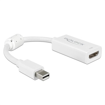 Delock Mini DisplayPort 20 Pin / HDMI Kaapeliadapteri - Valkoinen