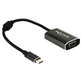 Delock USB-C to VGA Sovitin USB-C-latausportilla - Tummanharmaa
