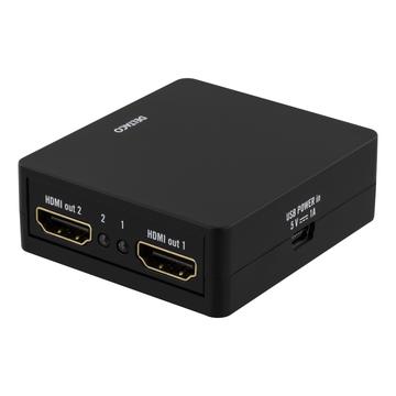 Deltaco HDMI-jakaja 1 x 2 - 1080p Full HD - musta