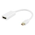 Deltaco Mini DisplayPort HDMI-sovitin - 0,2m - Valkoinen