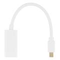 Deltaco Mini DisplayPort HDMI-sovitin - 0,2m - Valkoinen