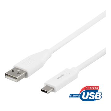 Deltaco USB 2.0 - USB-C kaapeli - 1m/3A