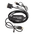 Deltaco VGA-HDMI-sovitinkaapeli äänellä - 2m