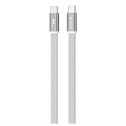 Devia Ultra3 -metallisilmukkainen USB-C-kaapeli, 240W - 1.5m - valkoinen