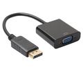 DisplayPort uros - VGA naaras -sovitinkaapeli - musta