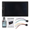 Double Din Kosketusnäytöllinen Bluetooth Autostereo Takakameralla - 7" (Bulkki Tyydyttävä)