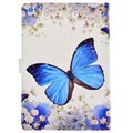 iPad 9.7 2017/2018 Wonder Series Folio Kotelo - Sininen Butterfly