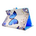 iPad 9.7 2017/2018 Wonder Series Folio Kotelo - Sininen Butterfly