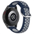 Kaksivärinen Samsung Galaxy Watch4/Watch4 Classic Silikoninen Urheiluhihna - Tummansininen / Harmaa