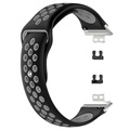 Kaksivärinen Huawei Watch Fit Silikoninen Urheiluhihna - Musta / Harmaa