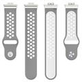 Kaksivärinen Huawei Watch Fit Silikoninen Urheiluhihna - Harmaa / Valkoinen