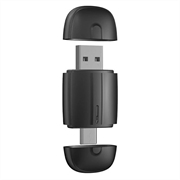 Kaksipäinen 2-in-1 langaton CarPlay- ja Android Auto -sovitin