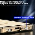Kaksipuolinen karkaistu lasi + magneettinen metallirunko Anti-Drop Case iPhone 15 yhteensopiva MagSafe puhelimen kansi solki lukko - kultainen
