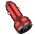 Kaksois- USB Warp Autolaturi GX739 - 65W - Punainen