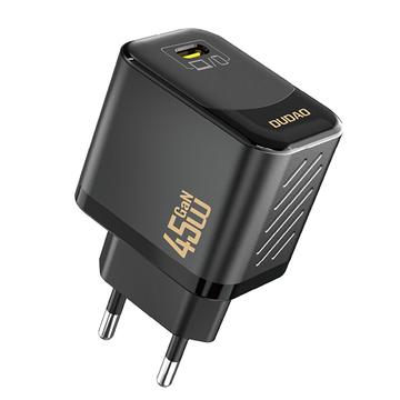 Dudao A28 45W GaN USB-C seinälaturi - musta